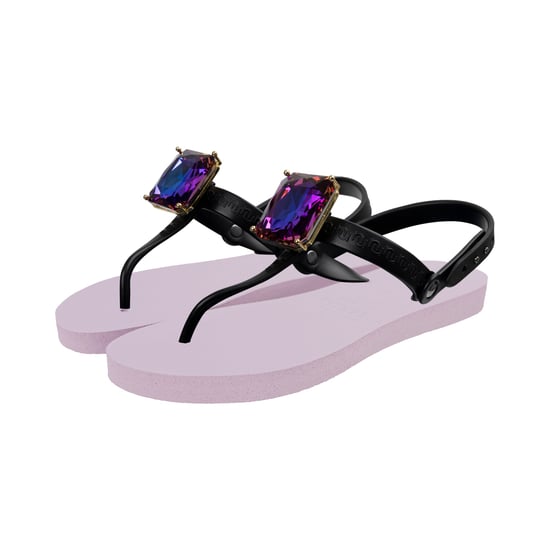 Selena Diamond Blue Flip Flop Violet - Image 3