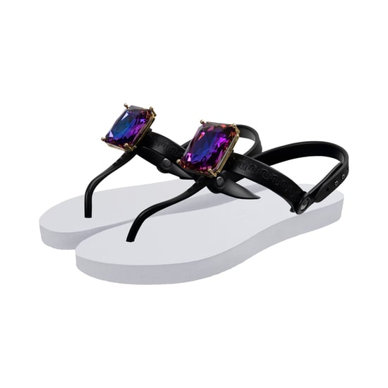 Selena Diamond Blue Flip Flop wit - Image 3