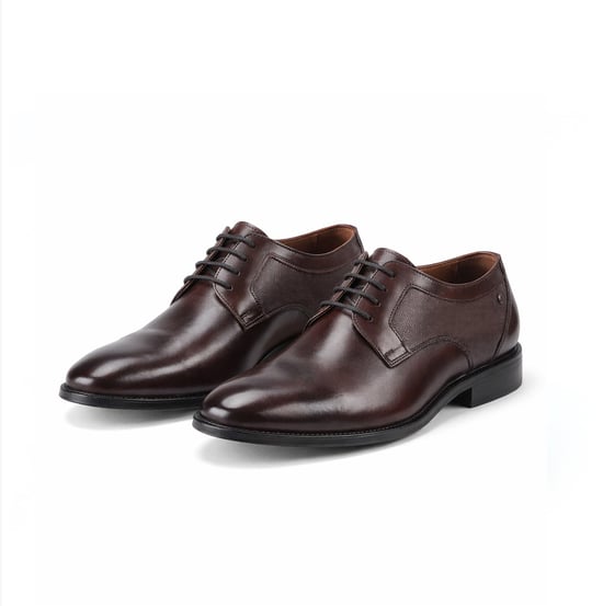 Base London Dome Heren Derby Schoenen Bruin - Image 2