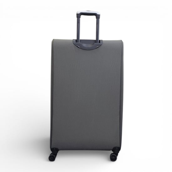Softshell lichtgewicht grijs nylon 4-wiel reiskoffer Vakantie Extra Grote Koffer - Image 5