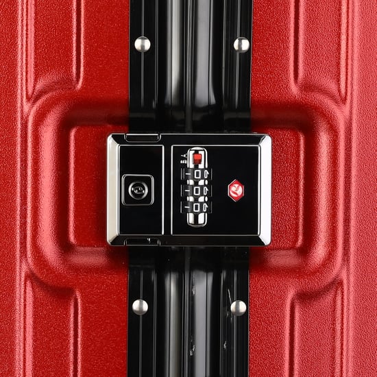 Red Hardshell Dual 4 Wheel ABS Bagagetrolley Hard Shell Cabin Koffer Set - Image 6