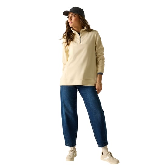 Regatta Dames/Dames Demmi Quarter Zip Fleece Top (Lichte vanille) - Image 6