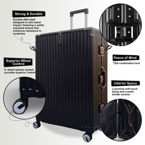 Robuuste harde cabinekoffer 36 x 24 x 56 cm bagage voor Easyjet, Ryanair, Wizzair - Image 3