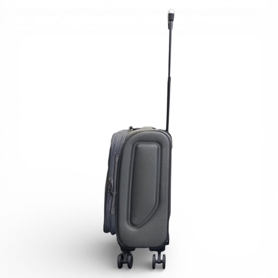 Softshell lichtgewicht grijs nylon 4-wiel reiskoffer Vakantie koffer onder de stoel - Image 5