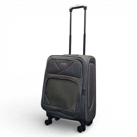 Softshell lichtgewicht grijs nylon 4-wiel reiskoffer Vakantie Cabin Koffer - Image 4