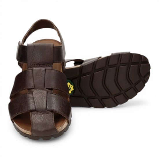 Panama Jack Heren Waterdichte Bark Bruine Leren Sandals - Stanley C1 - Image 6