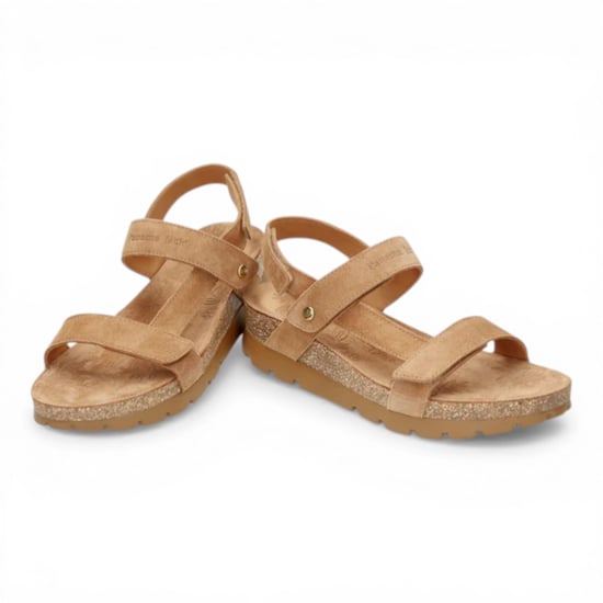 Panama Jack Dames Wedge Bark Brown Suède Leren Sandals - Selma B10 - Image 4