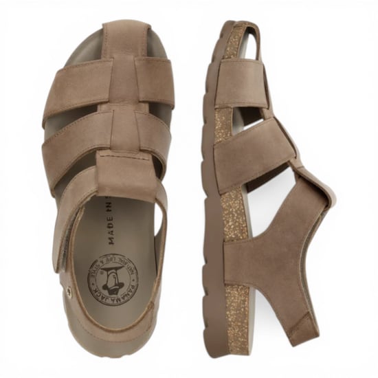 Panama Jack Herren Waterdichte Taupe Leren Sandals - Stanley C8 - Image 4