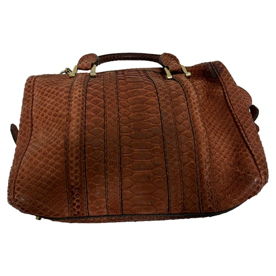 Burberry Medium Nevinson bowlingtas in bruin pythonleer - Image 4