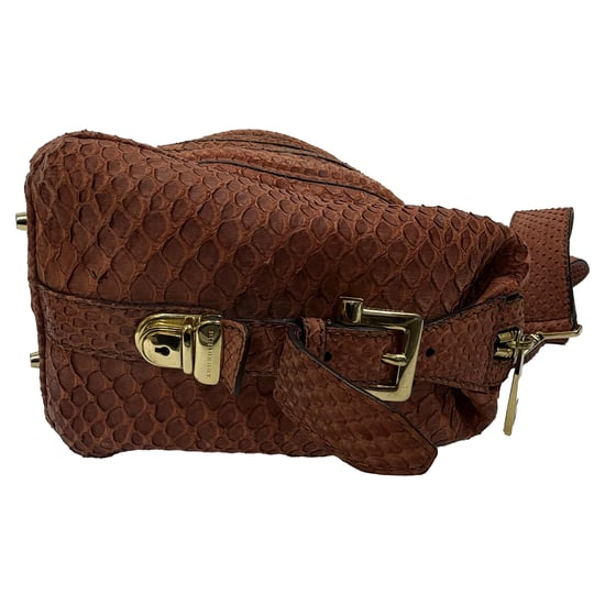 Burberry Medium Nevinson bowlingtas in bruin pythonleer - Image 5