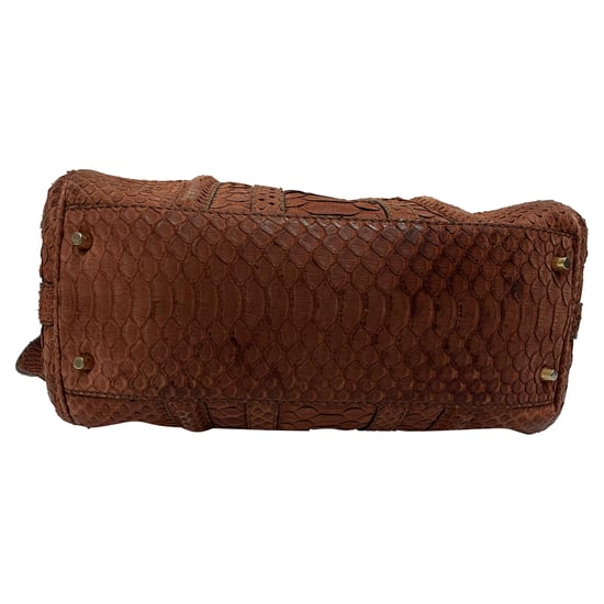 Burberry Medium Nevinson bowlingtas in bruin pythonleer - Image 6