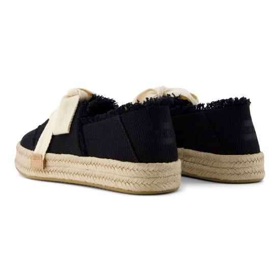 TOMS Carolina Lace Up Katoenen Dames Zwarte Strand Espadrilles - Image 2