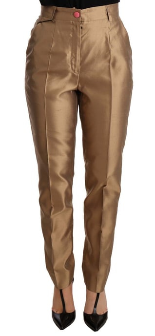 Dolce Gabbana Gouden Zijdebroek - Image 1