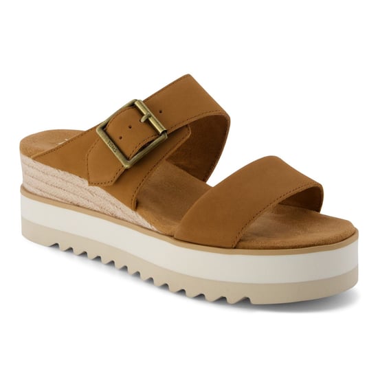 TOMS Diana Leren Dames Bruine Suiker Sandalen - Image 1