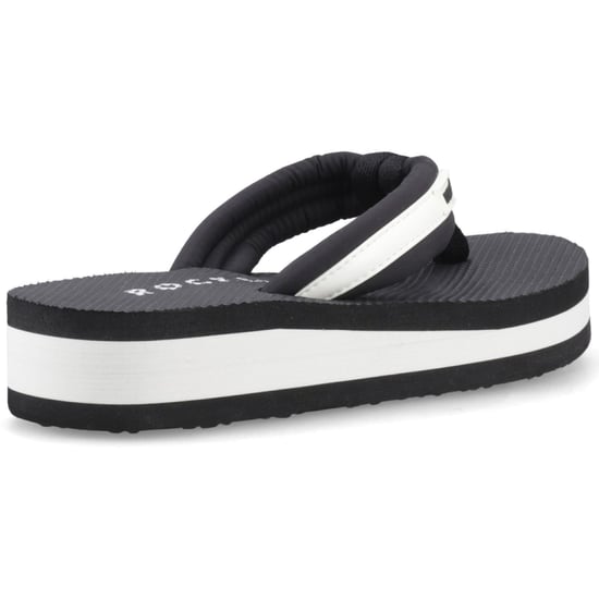 Rocket Dog Monica Nylon PU Textiel Dames Zwart/Off White Slippers - Image 2