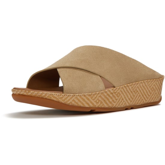 Fitflop Lulu Lux Graphic-Weave Suède Dames Cappuccino Sandalen - Image 1