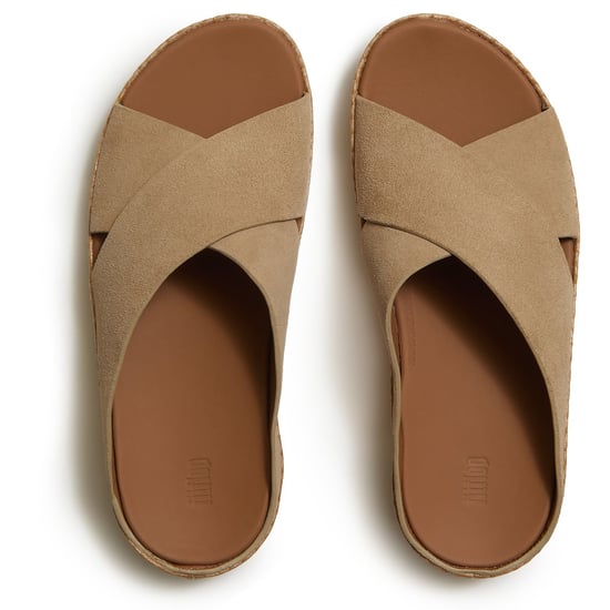 Fitflop Lulu Lux Graphic-Weave Suède Dames Cappuccino Sandalen - Image 3