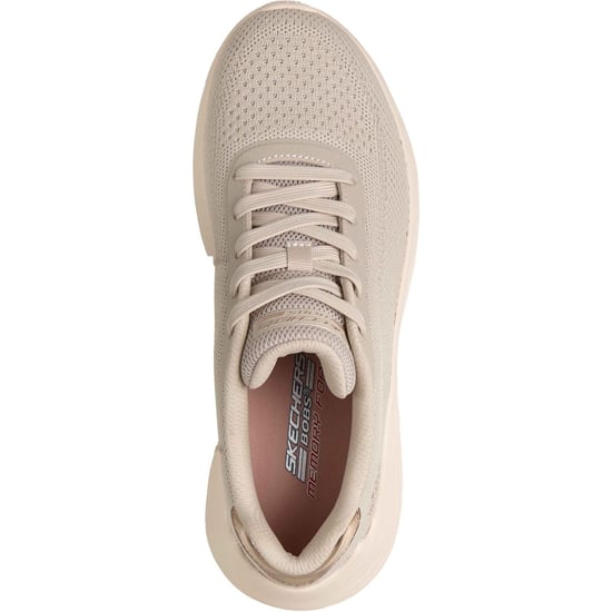 Skechers Bobs Squad Waves Huidige Look Textiel Dames Off White Sneakers - Image 3
