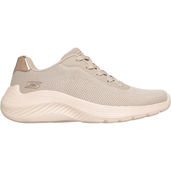 Skechers Bobs Squad Waves Huidige Look Textiel Dames Off White Sneakers - Image 5