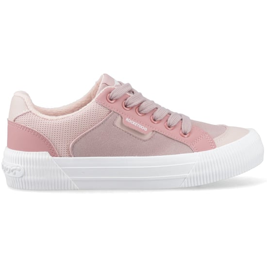 Rocket Dog Cheery Blocked Fabric Textiel Dames Mauve/Roze Sneakers - Image 5