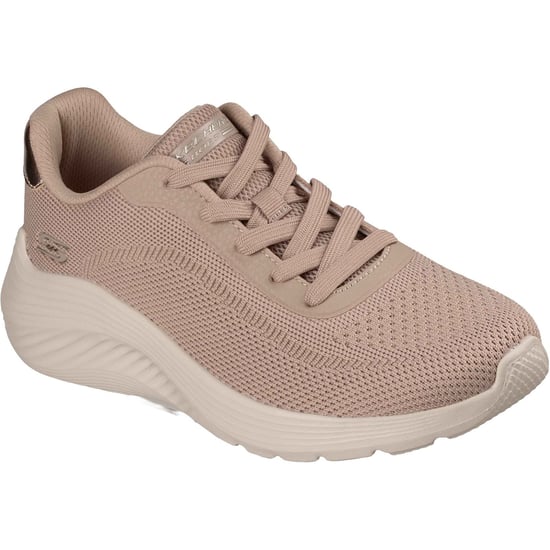 Skechers Bobs Squad Waves Huidige Uiterlijk Textiel Dames Taupe Trainers - Image 1