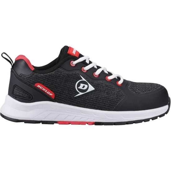 Dunlop T-Max Textiel Heren Zwart/Rood Veilige Sneakers - Image 5