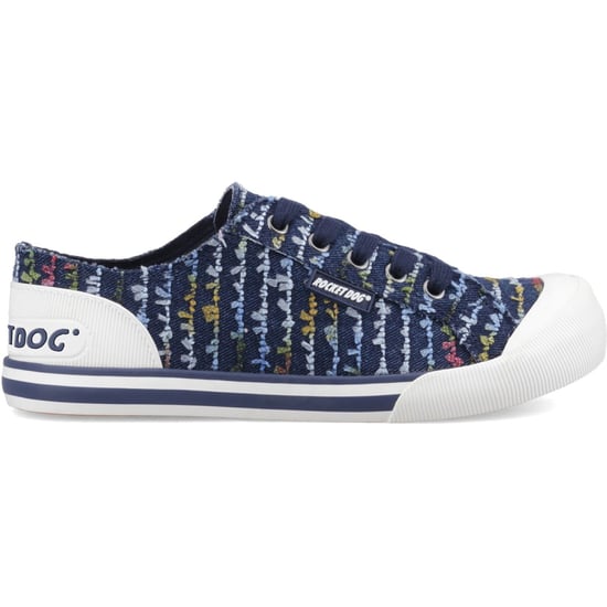 Rocket Dog Jazzin Radio Katoenen Dames Blauwe Sneakers - Image 1