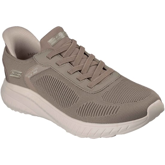 Skechers BOBS Sport Squad Chaos Solid Step Textiel Heren Donker Taupe Sneakers - Image 1