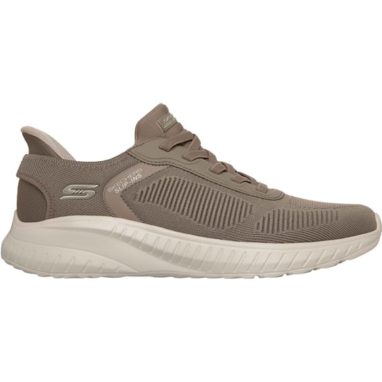Skechers BOBS Sport Squad Chaos Solid Step Textiel Heren Donker Taupe Sneakers - Image 2