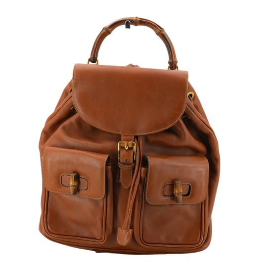 Gucci Leren Rugzak Bamboe - Image 1