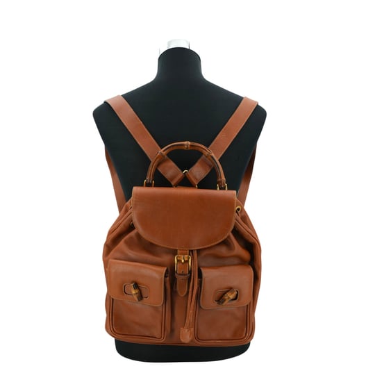 Gucci Leren Rugzak Bamboe - Image 2