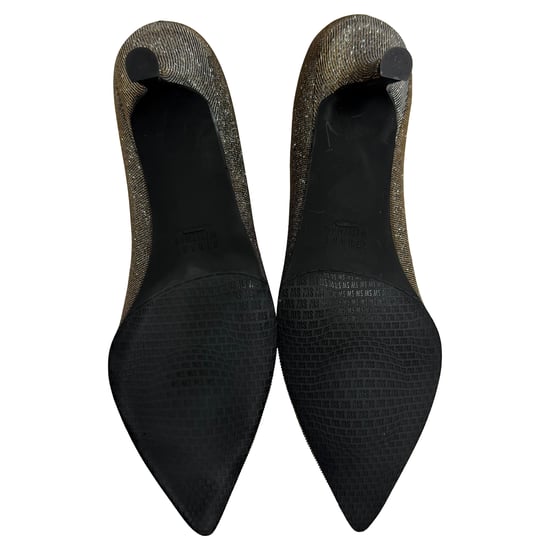 Stuart Weitzman Power 50 Puntige Pumps in Goud Glitter - Image 3