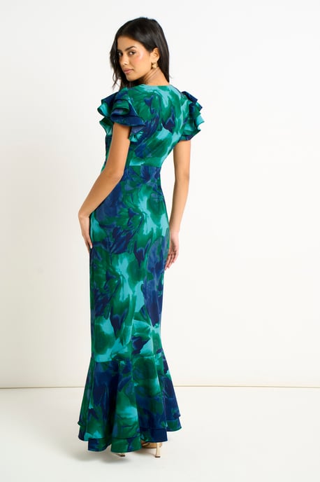 Aquarel Bloemen Maxi Dress - Image 4