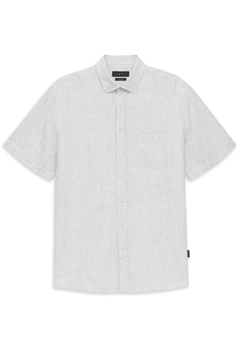 Bugatti Herren Korte mouwen shirt Modern Fit van linnen met button-down kraag - Image 3