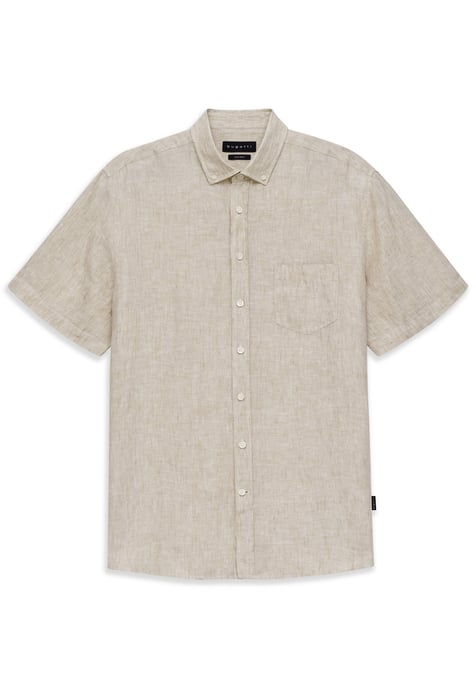 Bugatti Herren Korte mouwen shirt Modern Fit van linnen met button-down kraag - Image 3