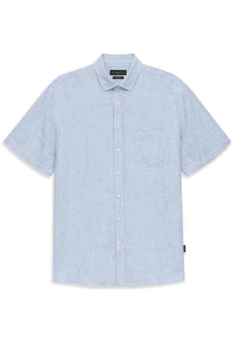 Bugatti Herren Korte mouwen shirt Modern Fit van linnen met button-down kraag - Image 3