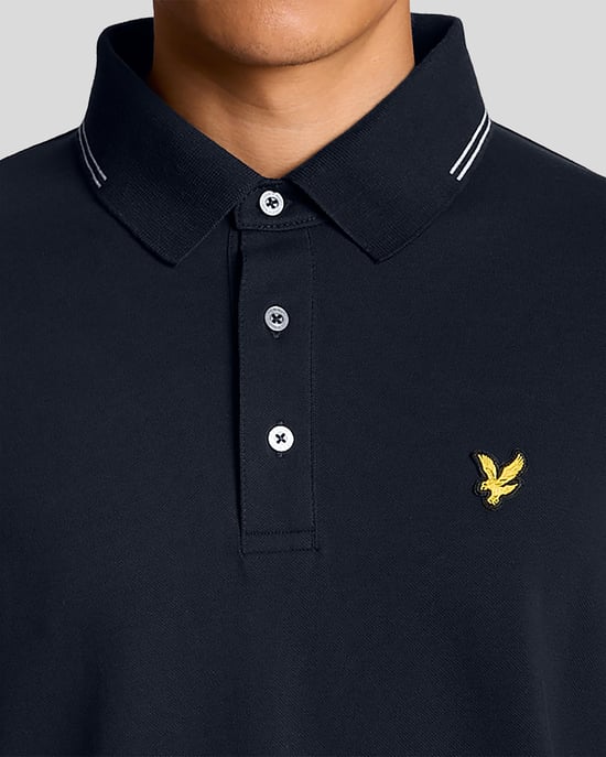 Fijn Katoenen Tipped Polo Shirt - Image 3