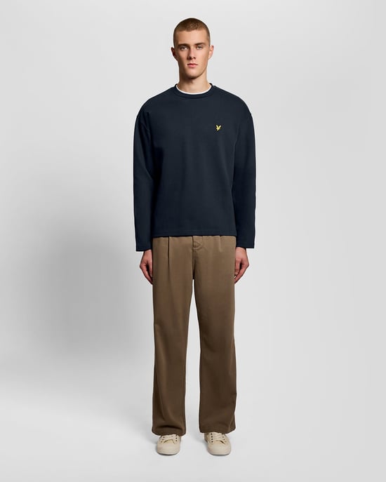 Verhoogde Jacquard Ronde Hals Sweatshirt - Image 2