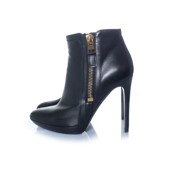 Tom Ford, zwarte leren platform enkellaarsjes - Image 2
