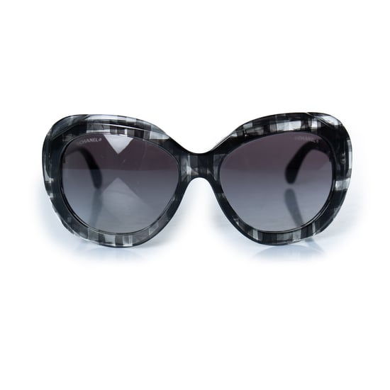 Chanel, Grijze oversized zonnebril - Image 1