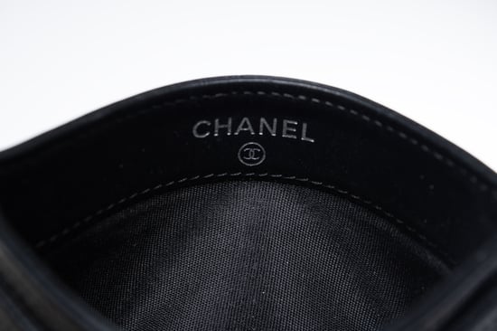 Chanel, zwarte gepolijste leren kaart houder - Image 3