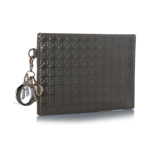 Dior, Metallic Diorama-kaarthouder met hanger - Image 1