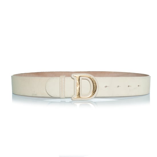 Dior, gouden gesp D-riem met beige leer - Image 1