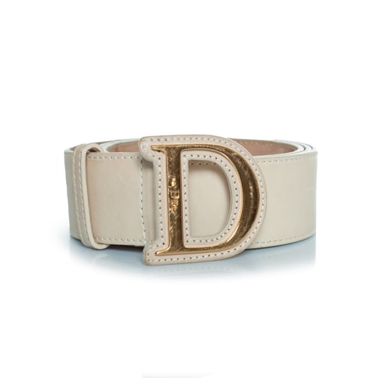 Dior, gouden gesp D-riem met beige leer - Image 2