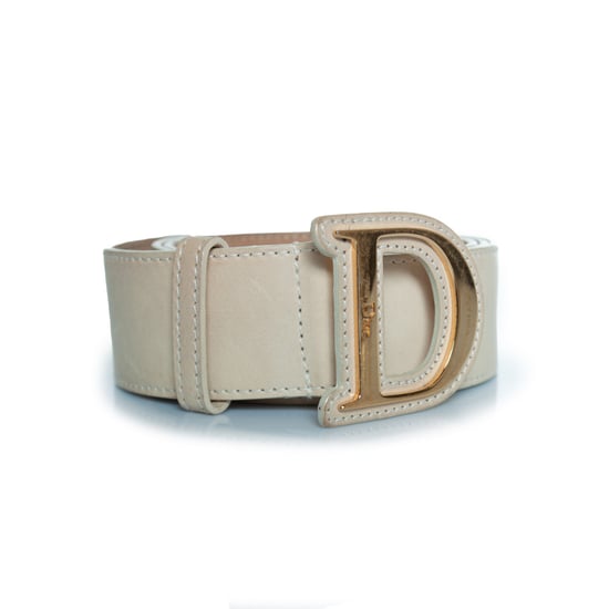 Dior, gouden gesp D-riem met beige leer - Image 3