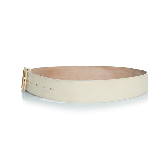Dior, gouden gesp D-riem met beige leer - Image 5