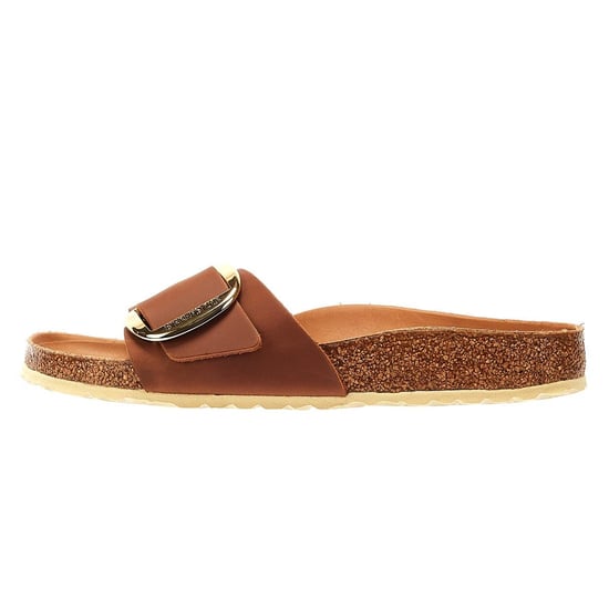 Birkenstock Madrid Grote Gesp Geolied Leer Dames Cognac Sandalen - Image 5