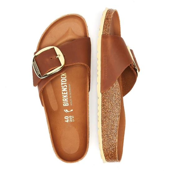 Birkenstock Madrid Grote Gesp Geolied Leer Dames Cognac Sandalen - Image 6