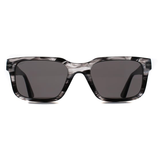 Persol PO3272S 1238B1 gestreepte zonnebril zwart & grijs donkergrijs - Image 1