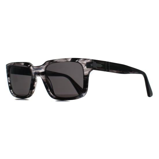 Persol PO3272S 1238B1 gestreepte zonnebril zwart & grijs donkergrijs - Image 3